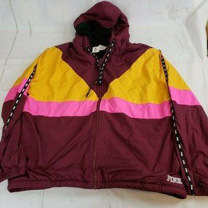 NWT VS Pink Sherpa Lined Anorak Full Zip Jacket